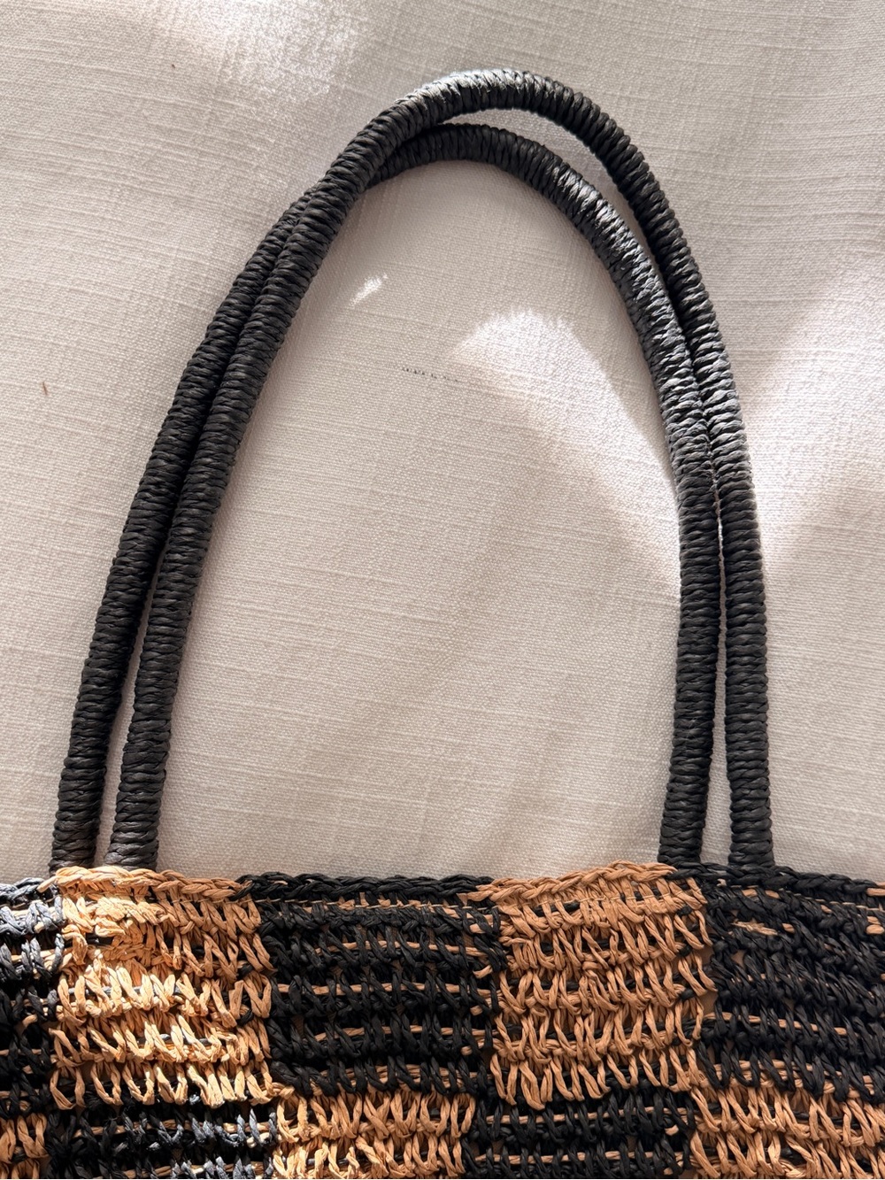Gap Gingham Straw Tote Bag - Picture 11 of 11